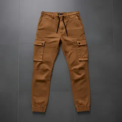 Cargo Joggers Pant (Kaizer Cotton) Fabric For Men