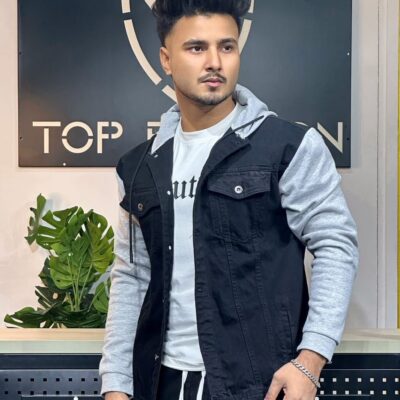 Most Popular Stylish Denim Hoodie For Men